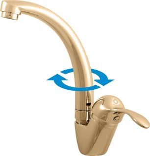 Смеситель для раковины Rav Slezak Labe L006.5/2Z золото